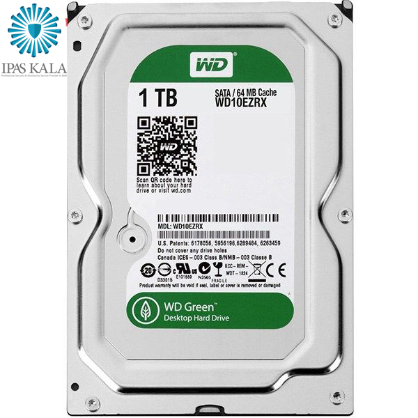 هارددیسک اینترنال ظرفیت 1 ترابایت وسترن دیجیتال سری سبز مدل WD10EZRX