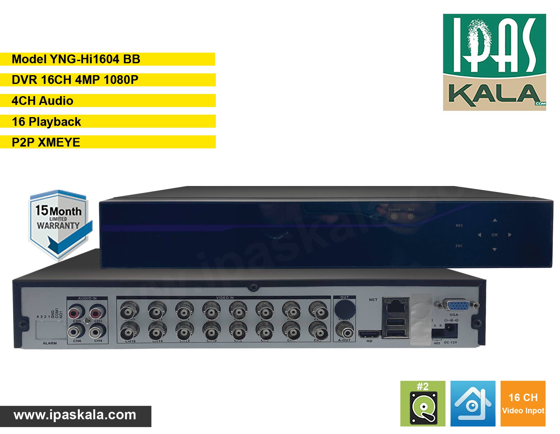 1080p DVR YNG-Hi1604 BB - 