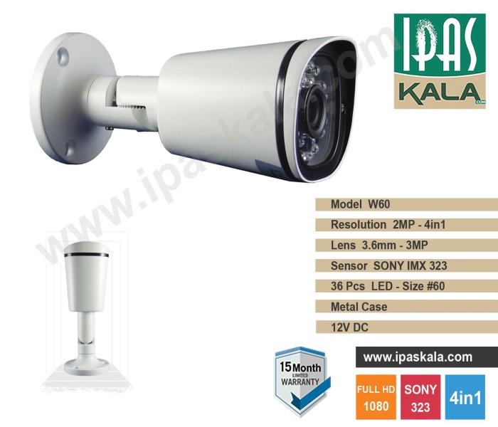 دوربین مداربسته AHD - بولت 2مگا پیکسل- مدل W60 - F37