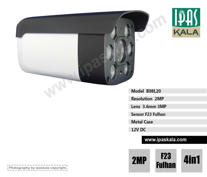 دوربین مداربسته AHD - بولت 2مگا پیکسل - مدل B98L20