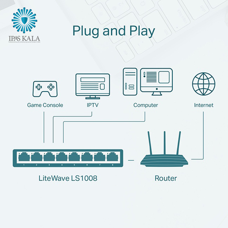 سوییچ هشت پورت TP_LINK LS1008  گارانتی 36 ماه پارس ارتباط