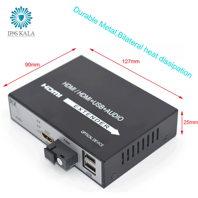 انتقال دهنده HDMI و USB تا فاصله 20 کیلومتری به وسیله فیبر نوری