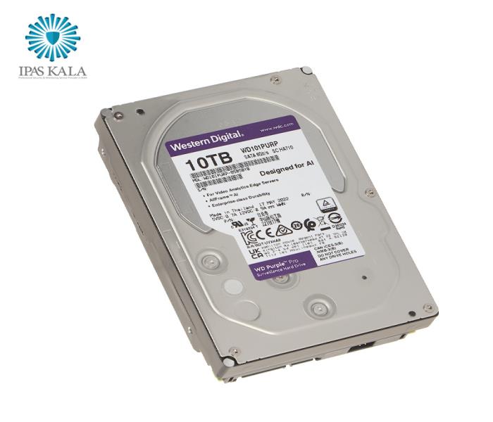 هارددیسک اینترنال وسترن دیجیتال مدل Purple WD101puru ظرفیت 10 ترابایت گارانتی حامی