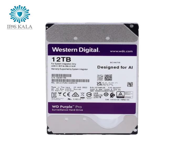 هارددیسک اینترنال وسترن دیجیتال مدل Purple WD121pura ظرفیت 12 ترابایت گارانتی پارس ارتباط