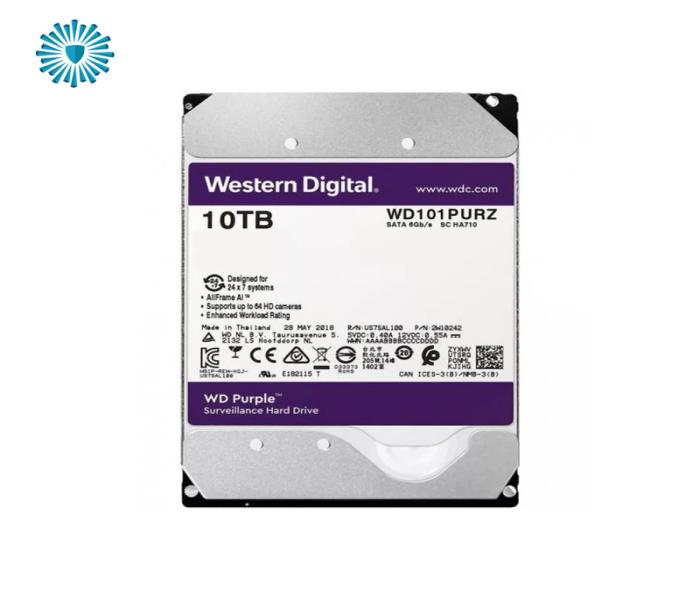 هارددیسک اینترنال وسترن دیجیتال مدل Purple WD101purz ظرفیت 10ترابایت گارانتی 2سال وگا سرویس wega service