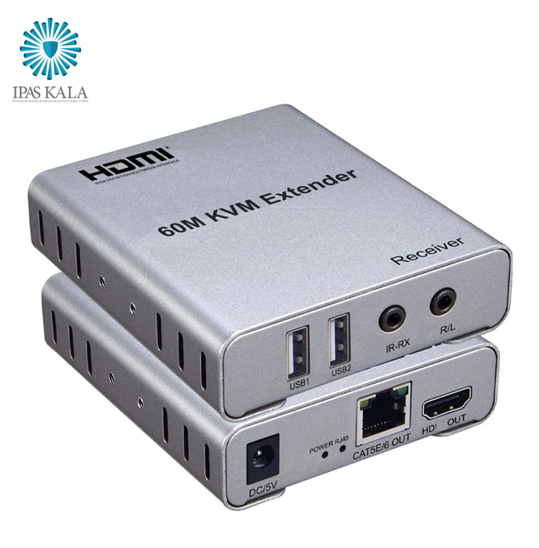 اکستندر HDMI و KVM تا 60 متر روی شبکه دارای قابلیت انتقال صدا