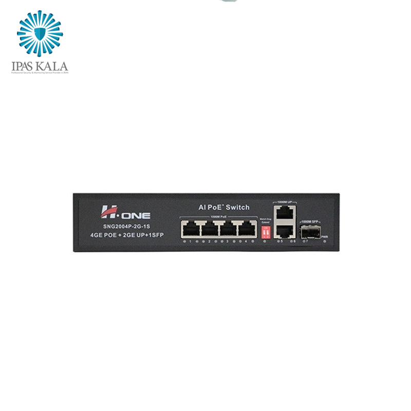 سوئیچ 4 پورت POE گیگ اچ وان مدل H1 Switch SNG2004P-2G-1S