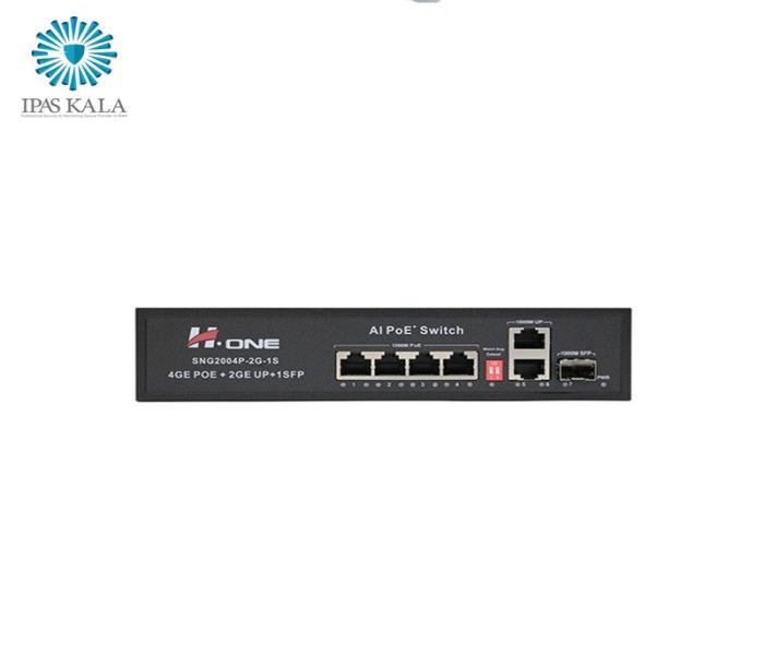سوئیچ 4 پورت POE گیگ اچ وان مدل H1 Switch SNG2004P-2G-1S